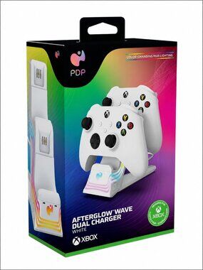 PDP Afterglow Wave Dual Gaming Charger with Customizable RGB Lighting, for Xbox